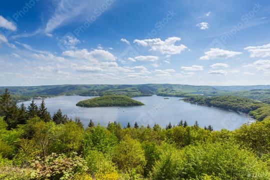 aerial view of the Rursee lake at the Eifel  : Stock Photo or Stock Video Download rcfotostock photos, images and assets rcfotostock | RC Photo Stock.: