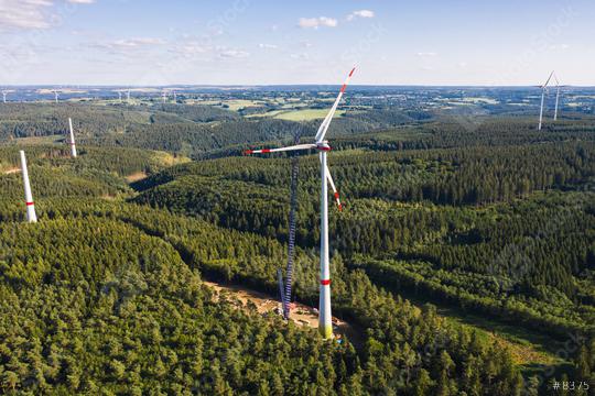 Aerial view of wind turbines or a wind farm under construction   : Stock Photo or Stock Video Download rcfotostock photos, images and assets rcfotostock | RC Photo Stock.: