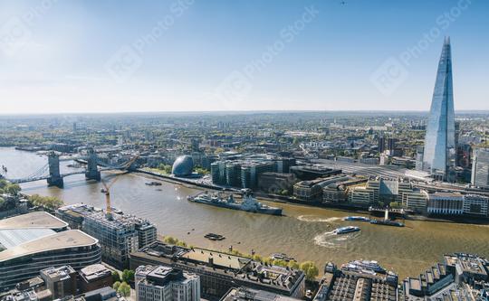 Aerial view on thames and london city  : Stock Photo or Stock Video Download rcfotostock photos, images and assets rcfotostock | RC Photo Stock.: