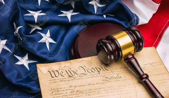 American Constitution - We the people with USA Flag and judge gavel  : Stock Photo or Stock Video Download rcfotostock photos, images and assets rcfotostock | RC Photo Stock.: