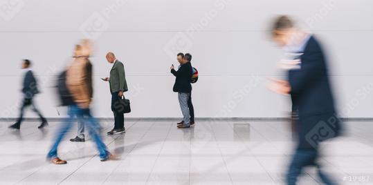 Anonyme Menschenmenge gehen auf Messe oder Flughafen  : Stock Photo or Stock Video Download rcfotostock photos, images and assets rcfotostock | RC Photo Stock.: