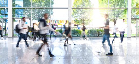 Anonymous blurred business people go to trade show or congress  : Stock Photo or Stock Video Download rcfotostock photos, images and assets rcfotostock | RC Photo Stock.: