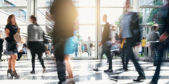 Anonymous blurred business people in a modern hall  : Stock Photo or Stock Video Download rcfotostock photos, images and assets rcfotostock | RC Photo Stock.:
