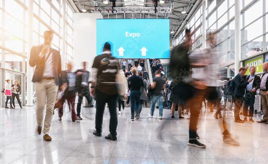anonymous blurred people rushing at a expo  : Stock Photo or Stock Video Download rcfotostock photos, images and assets rcfotostock | RC Photo Stock.: