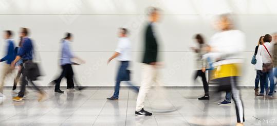 Anonymous crowd of people goes in trade fair or airport  : Stock Photo or Stock Video Download rcfotostock photos, images and assets rcfotostock | RC Photo Stock.: