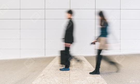 anonymous people walking in a corridor  : Stock Photo or Stock Video Download rcfotostock photos, images and assets rcfotostock | RC Photo Stock.: