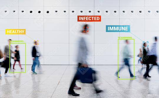 App scanning and tracking blurred people for Coronavirus prevention in the city - Software against Covid-19 outbreak - Big data, privacy, immune, healthy and infected concept - Defocused photo  : Stock Photo or Stock Video Download rcfotostock photos, images and assets rcfotostock | RC Photo Stock.: