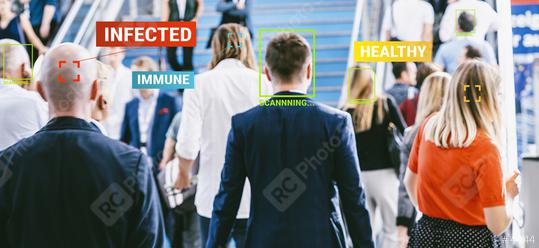 App scanning and tracking crowd of people in a the streets of london to protect their health and social behavior for Covid-19 Coronavirus. Big data monitoring motion profile concept.  : Stock Photo or Stock Video Download rcfotostock photos, images and assets rcfotostock | RC Photo Stock.: