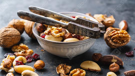 assortment of nuts with Nutcracker  : Stock Photo or Stock Video Download rcfotostock photos, images and assets rcfotostock | RC Photo Stock.: