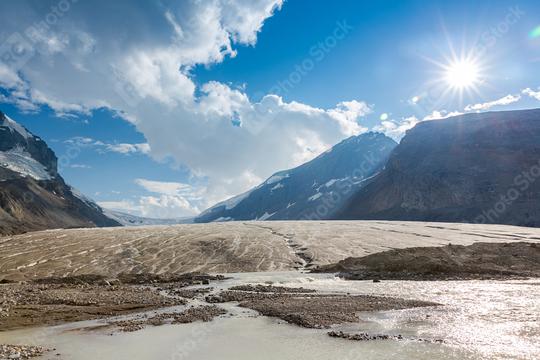 Athabasca Glacier in jasper with melt water at Columbia canada  : Stock Photo or Stock Video Download rcfotostock photos, images and assets rcfotostock | RC Photo Stock.: