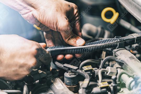 Auto mechanic working in garage  : Stock Photo or Stock Video Download rcfotostock photos, images and assets rcfotostock | RC Photo Stock.: