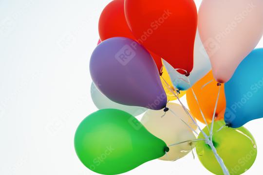Ballons birthday blue sky  : Stock Photo or Stock Video Download rcfotostock photos, images and assets rcfotostock | RC Photo Stock.: