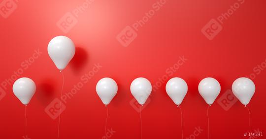 balloon between white balloons as challenge or leadership concept red background - 3D Rendering  : Stock Photo or Stock Video Download rcfotostock photos, images and assets rcfotostock | RC Photo Stock.:
