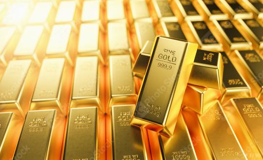 Banking and financial industry concept with gold bars in a row. banner size- Although the gold standard has passed, a declining US dollar means rising gold prices  : Stock Photo or Stock Video Download rcfotostock photos, images and assets rcfotostock | RC Photo Stock.: