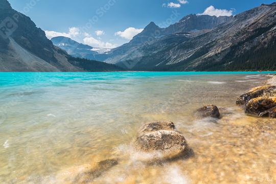 Beatiful Bow Lake in Alberta Canada at summer  : Stock Photo or Stock Video Download rcfotostock photos, images and assets rcfotostock | RC Photo Stock.: