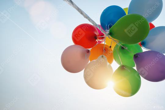 Beautiful colorful balloons against sunlight  : Stock Photo or Stock Video Download rcfotostock photos, images and assets rcfotostock | RC Photo Stock.: