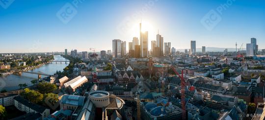 Beautiful view of Frankfurt am Main at dusk  : Stock Photo or Stock Video Download rcfotostock photos, images and assets rcfotostock | RC Photo Stock.: