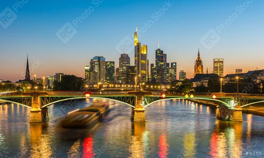 Beautiful view of Frankfurt am Main skyline at night, Germany  : Stock Photo or Stock Video Download rcfotostock photos, images and assets rcfotostock | RC Photo Stock.: