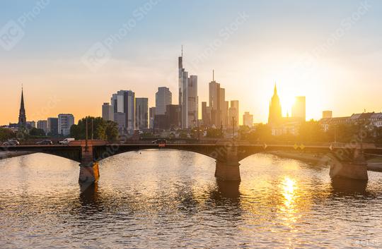 Beautiful view of Frankfurt am Main skyline at sunset, Germany  : Stock Photo or Stock Video Download rcfotostock photos, images and assets rcfotostock | RC Photo Stock.: