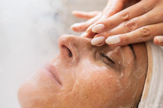 Beauty treatment of face with ozone facial steamer and cream massage with hands in beauty center or cosmetology salon.   : Stock Photo or Stock Video Download rcfotostock photos, images and assets rcfotostock | RC Photo Stock.: