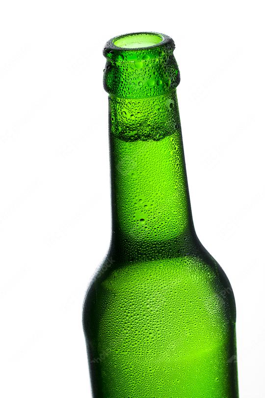 Beer bottleneck with bubbles and drops of dew alcohol   : Stock Photo or Stock Video Download rcfotostock photos, images and assets rcfotostock | RC Photo Stock.: