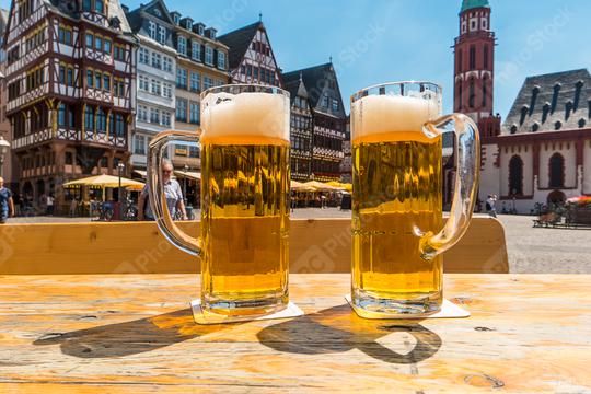 beer garden in frankfurt City, at the Romerberg square   : Stock Photo or Stock Video Download rcfotostock photos, images and assets rcfotostock | RC Photo Stock.: