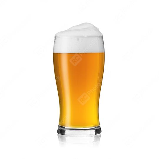 Beer glass with beer foam crown golden party alcohol brewery cutout on white background  : Stock Photo or Stock Video Download rcfotostock photos, images and assets rcfotostock | RC Photo Stock.: