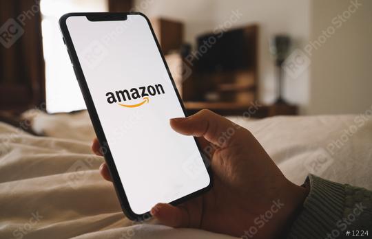 BERLIN, GERMANY AUGUST 2019: iPhone Xs showing Amazon logo shopping online. Amazon.com, Inc. American international electronic commerce company.  : Stock Photo or Stock Video Download rcfotostock photos, images and assets rcfotostock | RC Photo Stock.:
