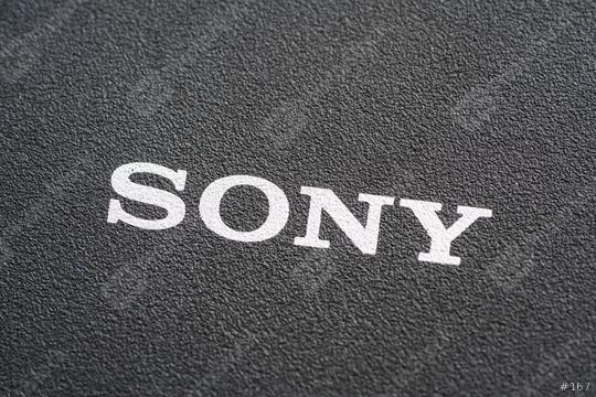 BERLIN, GERMANY DECEMBER 2019: Sony logo. Sony is a Japanese multinational company that manufactures electronic products. Its headquarters are in Tokyo, Japan.  : Stock Photo or Stock Video Download rcfotostock photos, images and assets rcfotostock | RC-Photo-Stock.: