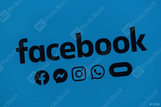 BERLIN, GERMANY JULY 2019: Facebook logo with social media icon. Facebook is a popular social media service founded in 2004 by mark zuckerberg  : Stock Photo or Stock Video Download rcfotostock photos, images and assets rcfotostock | RC Photo Stock.: