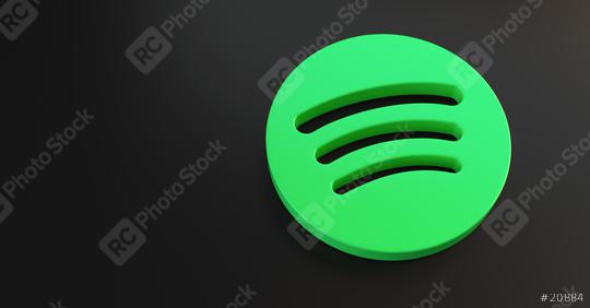 BERLIN, GERMANY JUNE 2021: Spotify logo for web sites, mobile applications, banners, printed on dark black plastic background. Spotify is an online streaming audio service.   : Stock Photo or Stock Video Download rcfotostock photos, images and assets rcfotostock | RC Photo Stock.: