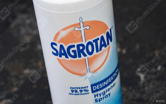 BERLIN, GERMANY MARCH 15, 2020: sagrotan disinfectant spray bottle. To prevent corona virus COVID-19 infection.  : Stock Photo or Stock Video Download rcfotostock photos, images and assets rcfotostock | RC-Photo-Stock.: