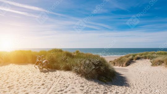 Bicycle tour at the dunes on North Sea in Zeeland, Netherlands  : Stock Photo or Stock Video Download rcfotostock photos, images and assets rcfotostock | RC Photo Stock.: