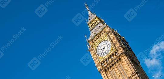 Big Ben against blue sky in London, UK  : Stock Photo or Stock Video Download rcfotostock photos, images and assets rcfotostock | RC Photo Stock.: