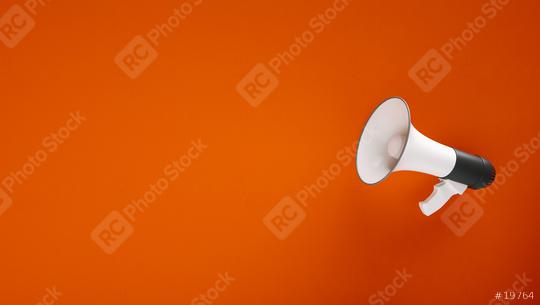 big megaphone in front of a red wall - 3D Rendering   : Stock Photo or Stock Video Download rcfotostock photos, images and assets rcfotostock | RC Photo Stock.: