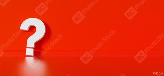 Big white question mark in front of red wall with copy space as faq concept  : Stock Photo or Stock Video Download rcfotostock photos, images and assets rcfotostock | RC Photo Stock.: