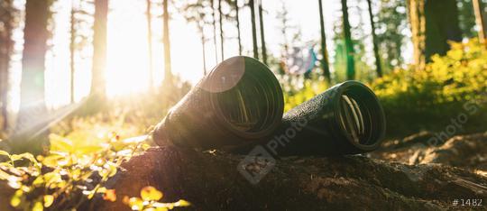 Binoculars At The forest On A Bright Sunny Day. Wanderlust Journey Concept  : Stock Photo or Stock Video Download rcfotostock photos, images and assets rcfotostock | RC Photo Stock.: