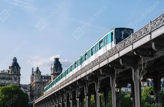 Bir-Hakeim bridge with metro train in paris, france  : Stock Photo or Stock Video Download rcfotostock photos, images and assets rcfotostock | RC Photo Stock.: