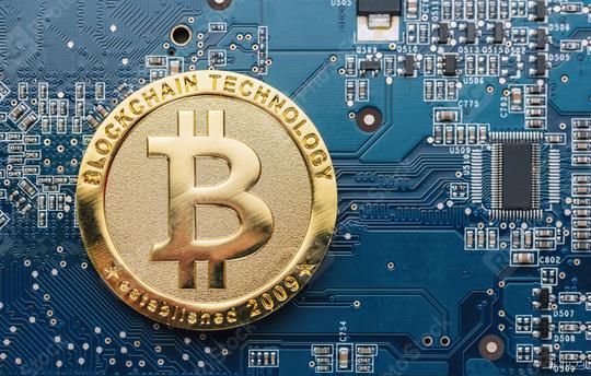 Bitcoin on a Mother board - cryptocurrency concept image  : Stock Photo or Stock Video Download rcfotostock photos, images and assets rcfotostock | RC Photo Stock.:
