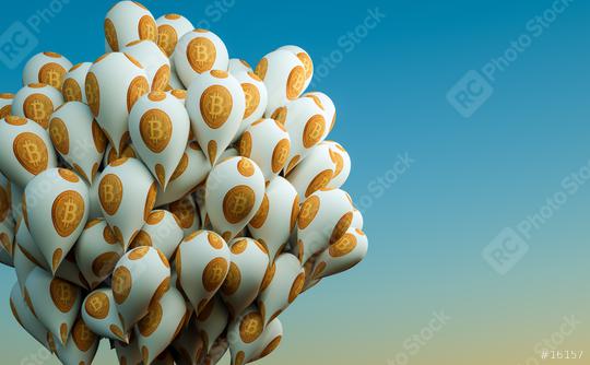 Bitcoin with balloons  : Stock Photo or Stock Video Download rcfotostock photos, images and assets rcfotostock | RC Photo Stock.: