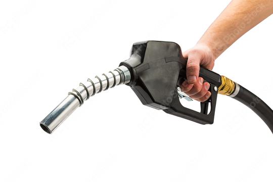 black petrol pump nozzle on white Stock Photo and Buy images at rcfotostock  this photo and find more royalty-free stock photos from rclassenlayouts or  rclassen stockfotos kaufen, images, illustrations and vector graphics -
