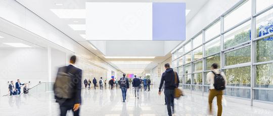 Blank advertising space at trade show or congress over many anonymous people  : Stock Photo or Stock Video Download rcfotostock photos, images and assets rcfotostock | RC Photo Stock.: