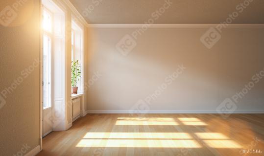 Blank wall in the room of an empty apartment with a balcony and a window   : Stock Photo or Stock Video Download rcfotostock photos, images and assets rcfotostock | RC Photo Stock.: