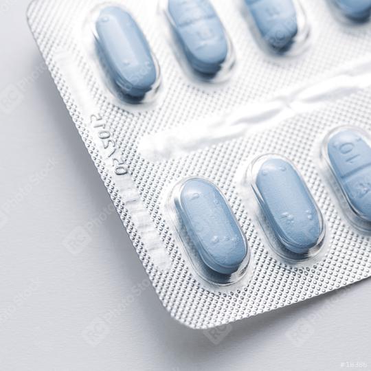 Blu Tablets viagra in a Blister packaging antibiotic pharmacy therapy medicine medical flu  : Stock Photo or Stock Video Download rcfotostock photos, images and assets rcfotostock | RC Photo Stock.: