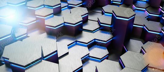 Blue and pink neon uv abstract hexagons background pattern 3D rendering - Illustration   : Stock Photo or Stock Video Download rcfotostock photos, images and assets rcfotostock | RC Photo Stock.: