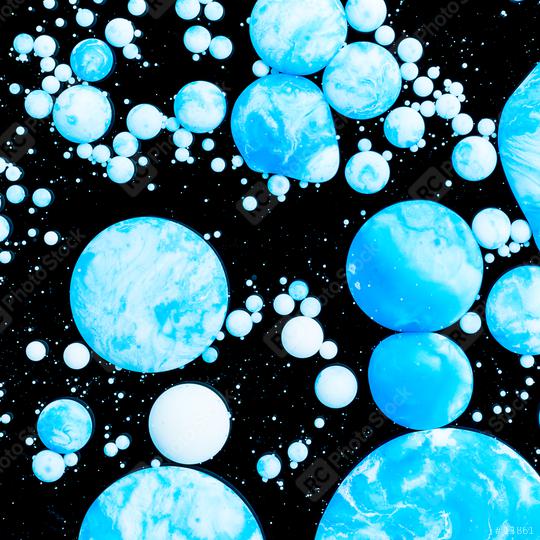 blue and white Acrylic Ink balls  : Stock Photo or Stock Video Download rcfotostock photos, images and assets rcfotostock | RC Photo Stock.: