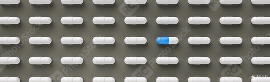 blue and white pills or capsules lies in a two rows, Pharmacy theme, banner size  : Stock Photo or Stock Video Download rcfotostock photos, images and assets rcfotostock | RC Photo Stock.: