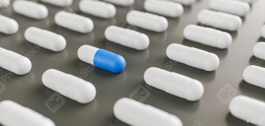 blue and white pills or capsules lies in rows, medicine tablets antibiotic, Pharmacy theme  : Stock Photo or Stock Video Download rcfotostock photos, images and assets rcfotostock | RC Photo Stock.: