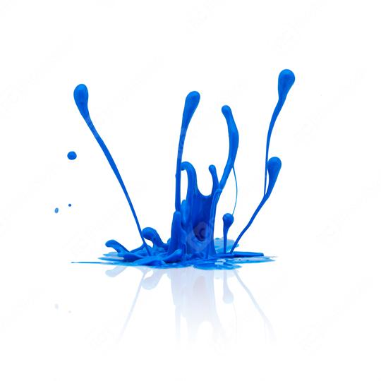 blue paint splashing isolated on white  : Stock Photo or Stock Video Download rcfotostock photos, images and assets rcfotostock | RC Photo Stock.: