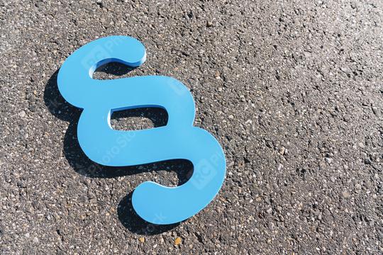 blue paragraph symbol at the street, copyspace for your individual text.  : Stock Photo or Stock Video Download rcfotostock photos, images and assets rcfotostock | RC Photo Stock.: